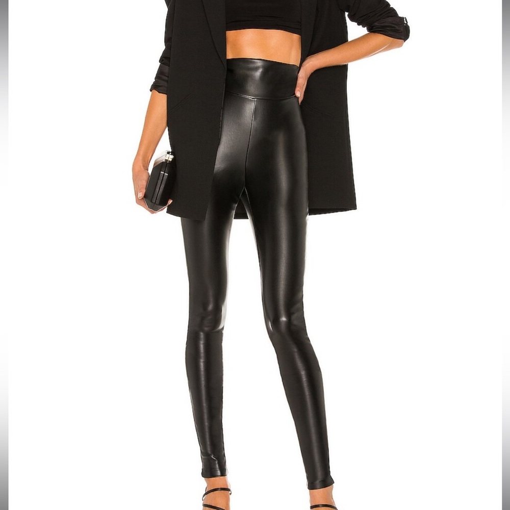 Nookie Viktoria Matte Black Faux Leather Pants